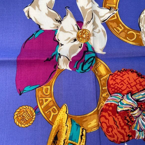 Celine Paris Cotton Scarf Hat Motif - Picture 9 of 13